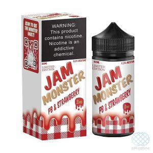 PB & Strawberry – freebase e-liquid by Jam Monster 100ml